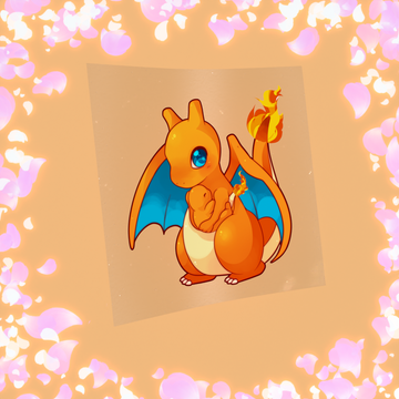 034 Evolved Flame Dragon Sticker