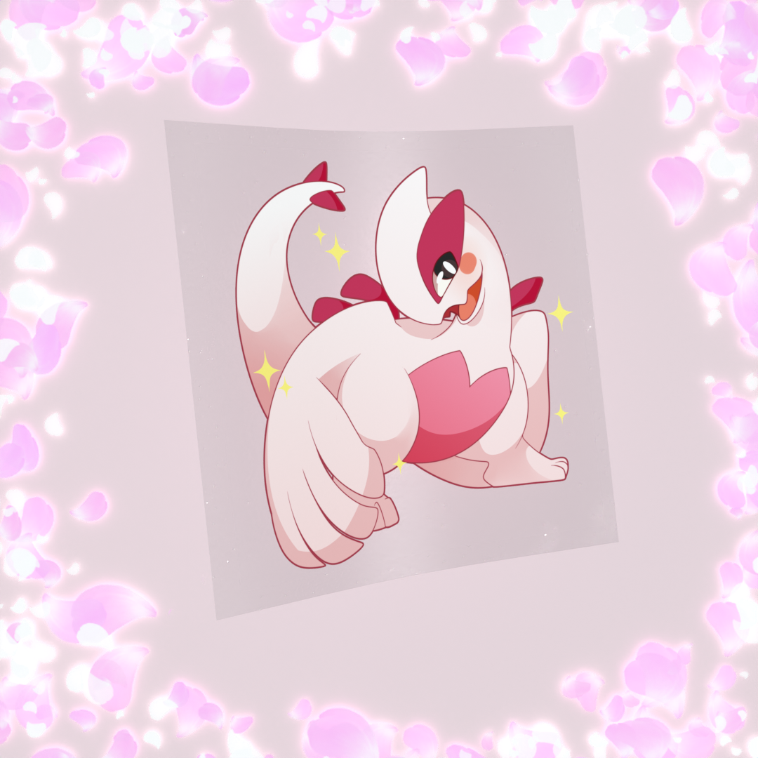 047 Pink Diving Dragon Sticker