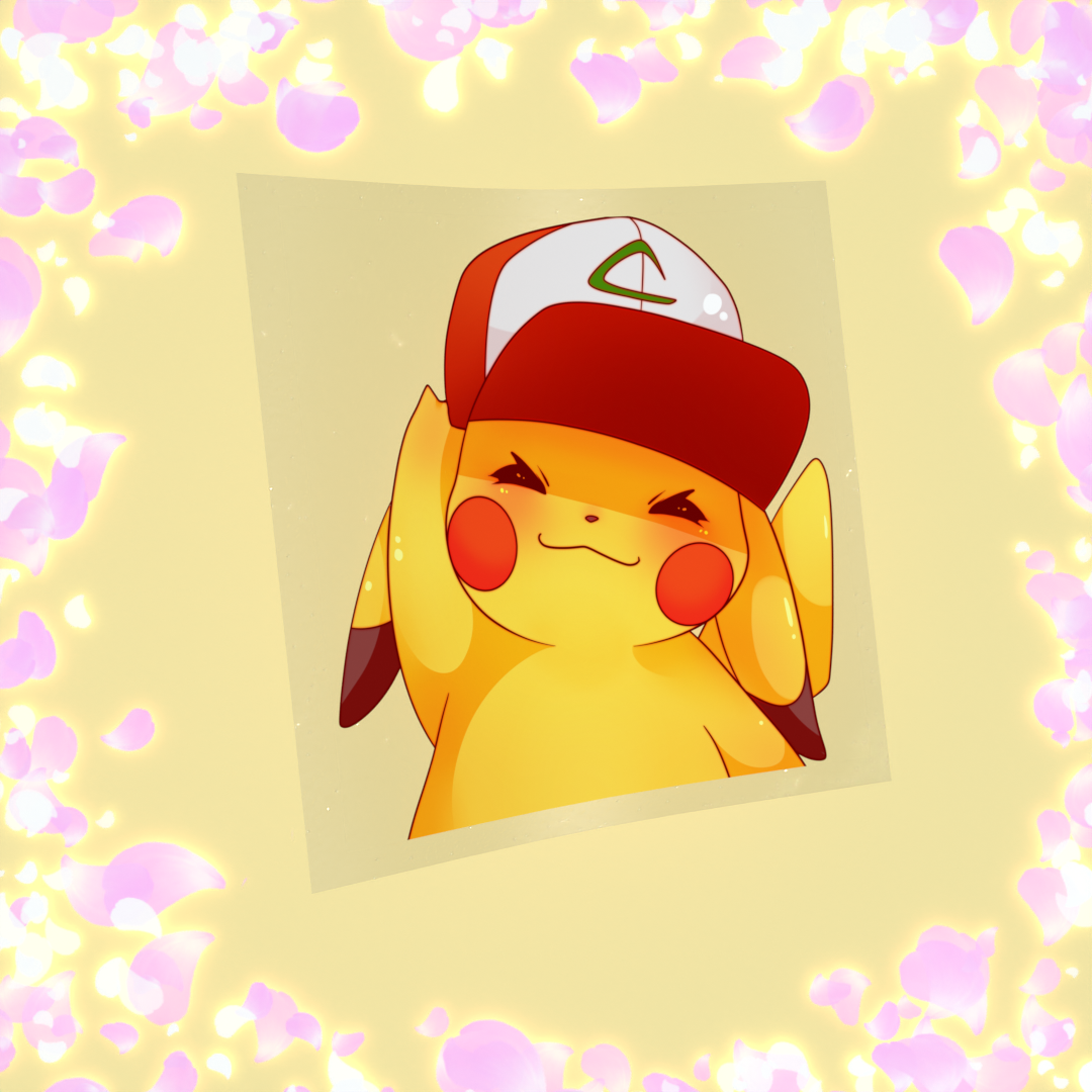 053 Electric Rat with Trainer Hat Sticker