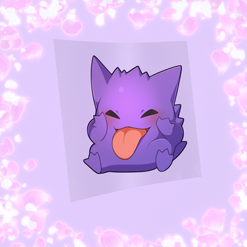 084 Silly Purple Ghost Sticker