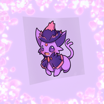 107 Witchy Psychic Purple Feline Sticker