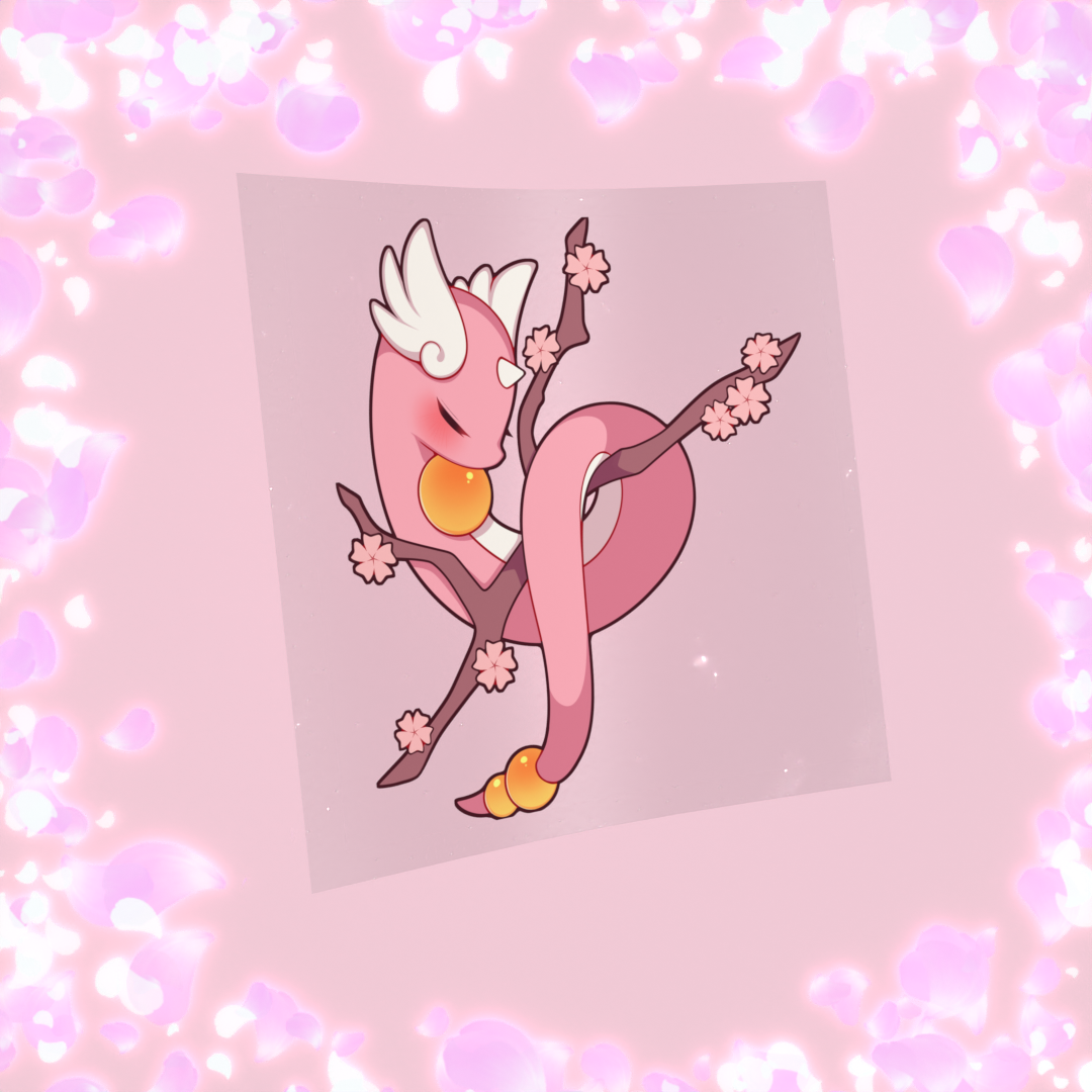 126 Shiny Long Dragon Sticker
