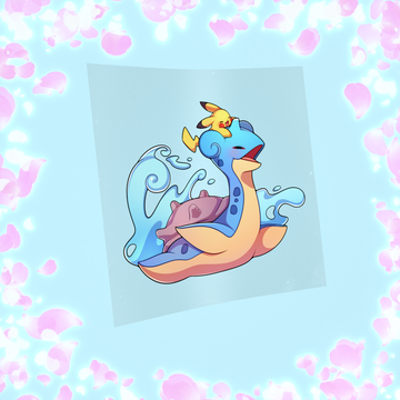 162 Electric Rat Riding Marine Reptilian Sticker