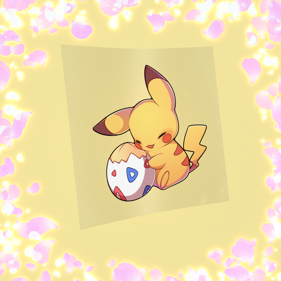 174 Electric Rat & Spiky Egg Cuddle Sticker
