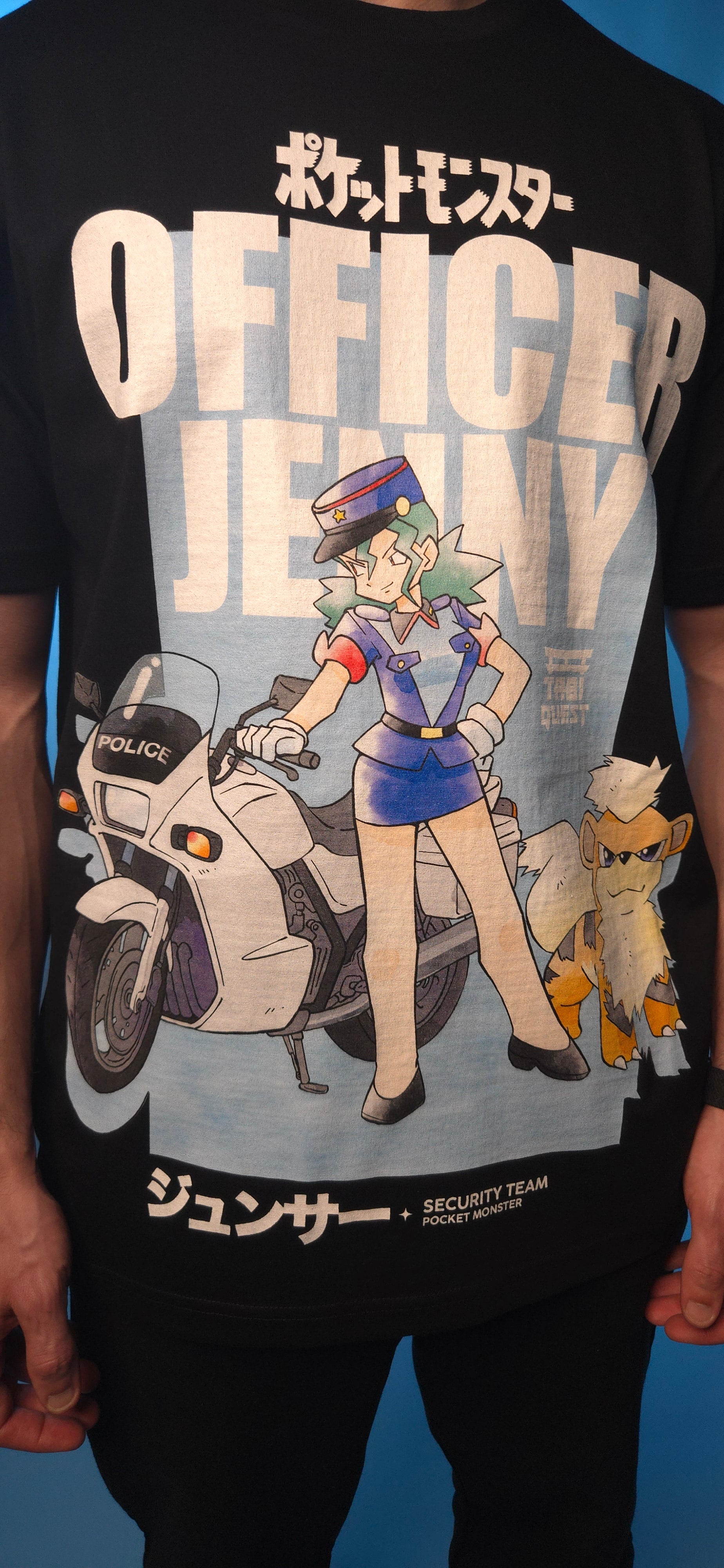 The Girls in Blue Shirt