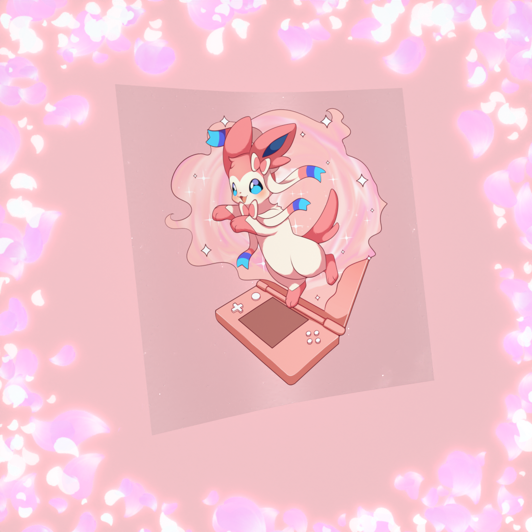 328 Fairy Fox Jumping out of Game Sticker