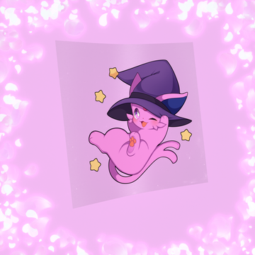 Psychic Purple Feline Witch Hat