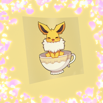 458 Electric Fox Teacup Sticker