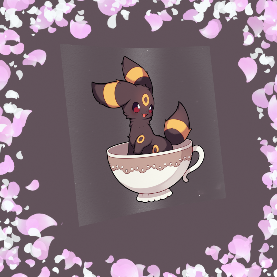 461 Midnight Fox Teacup Sticker