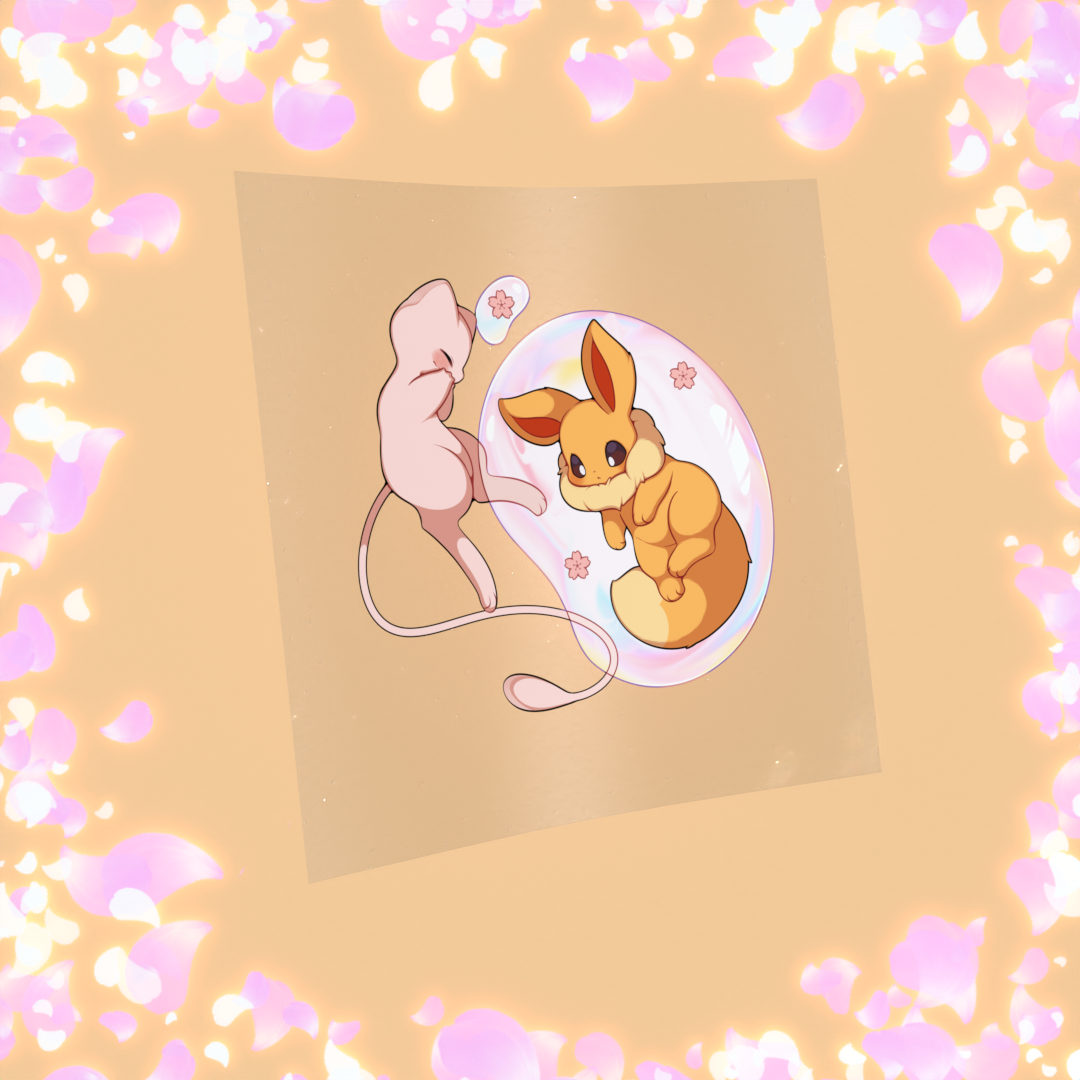 484 Brown Fox Caught in Bubble by Mythical Origin Sticker