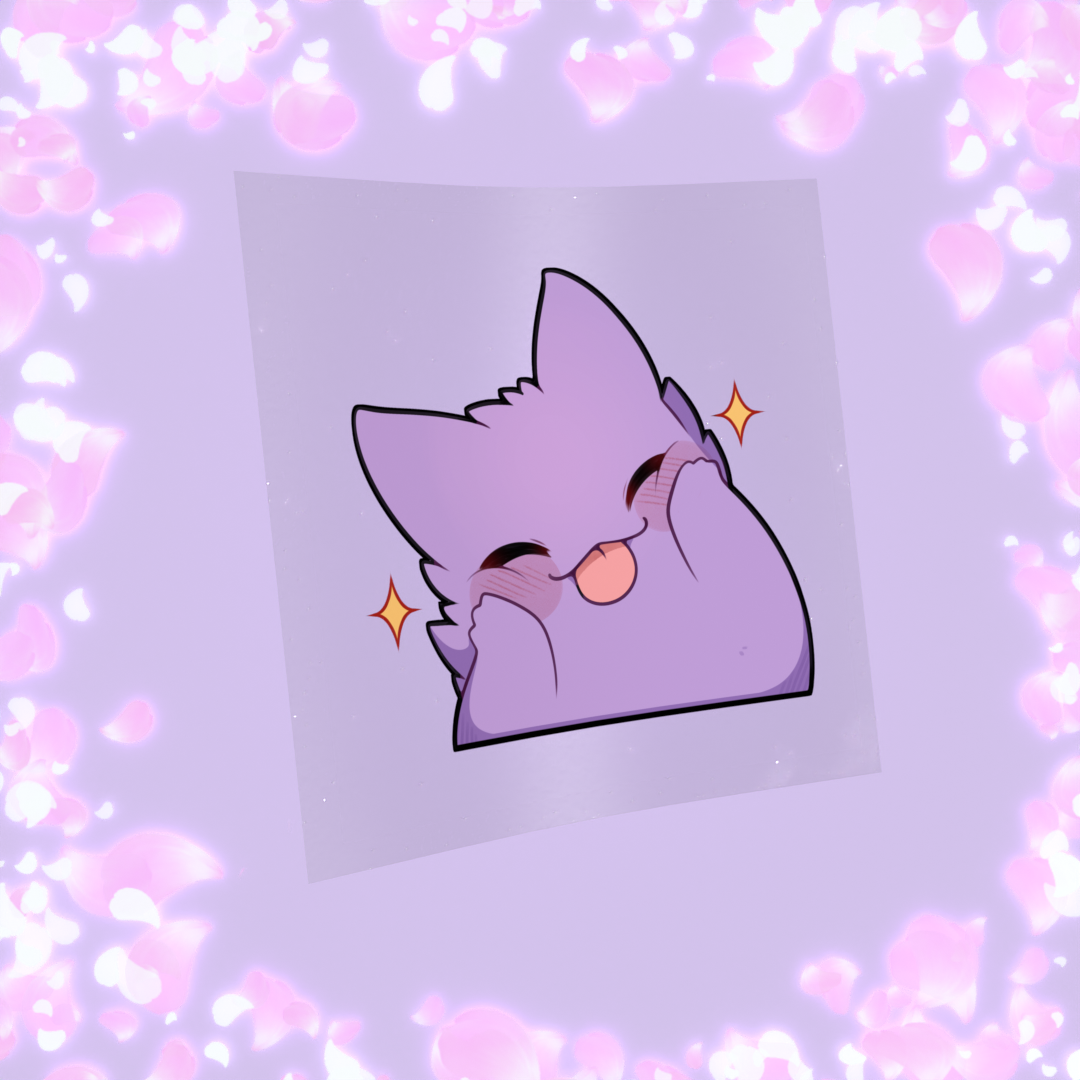 Happy Purple Ghost Peeker