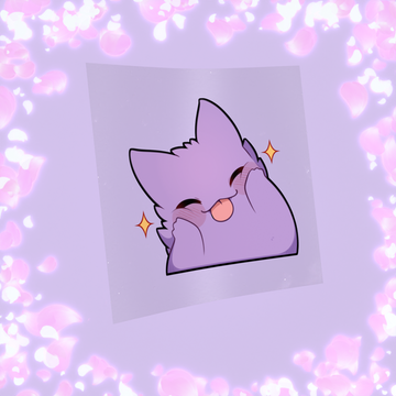 Happy Purple Ghost Peeker