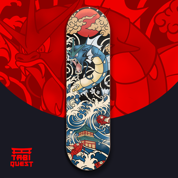 Traditional Japanese Water Dragon Skate Deck