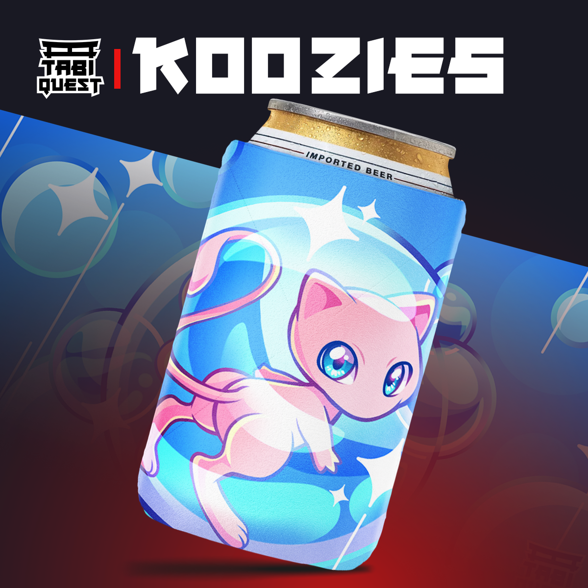 Bubble Cat V2 Koozie