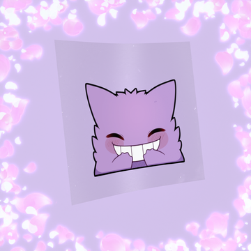 Mischievous Purple Ghost Peeker