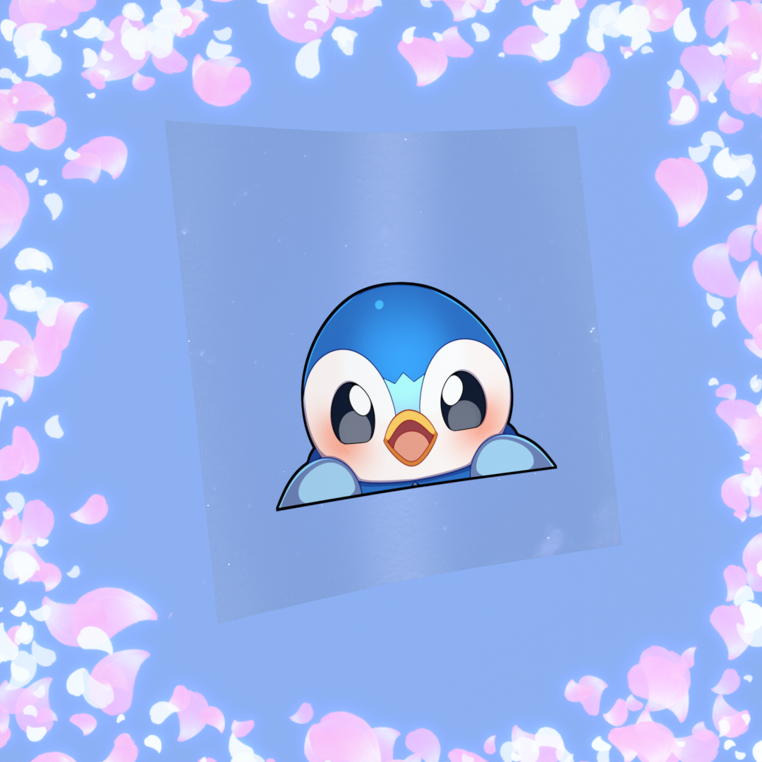 Cyan Penguin Peeker
